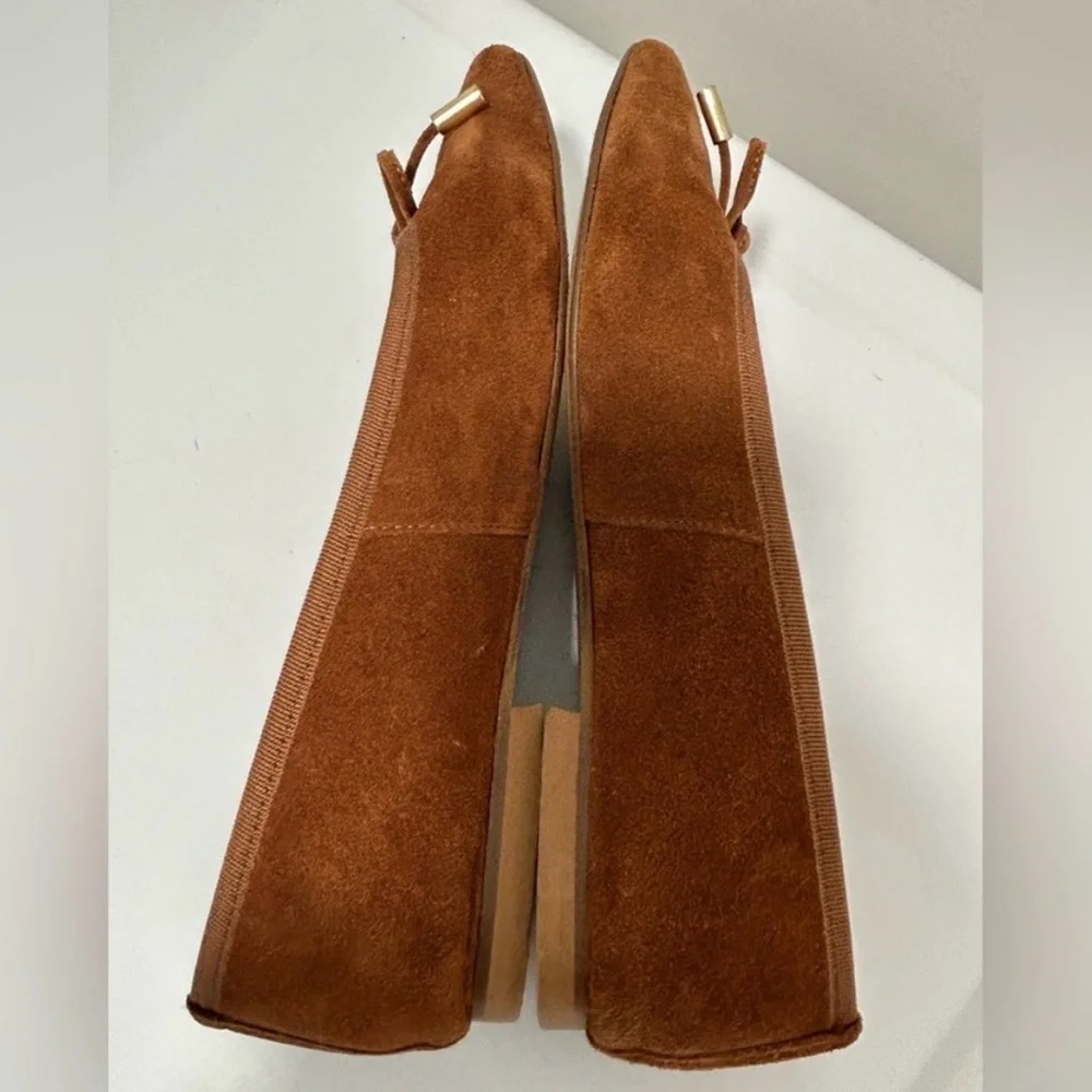 Brown Suede Women's Flats - Picture 4 of 7